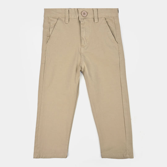 Boys Cotton Twill Pant Basic Biege