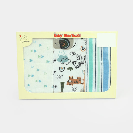 Soft Cotton Baby Face Towel 3Pcs