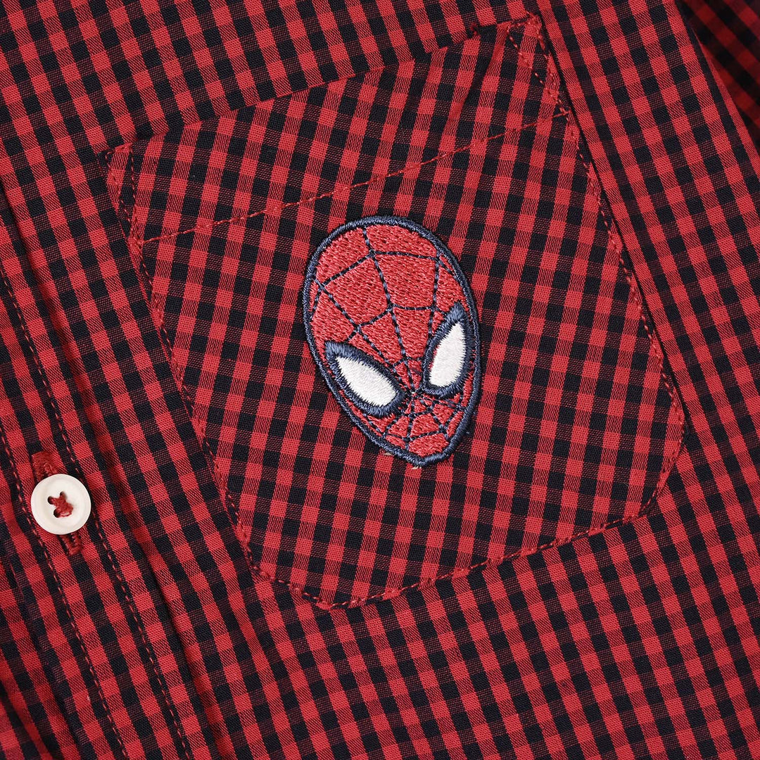 Boys Yarn Dyed Shirt (Character) - Red