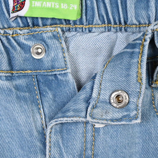 Infant Boys Denim rigid Pant Fast To Future-LT.Blue