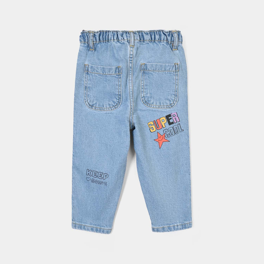 Infant Boys Denim rigid Pant Fast To Future-LT.Blue