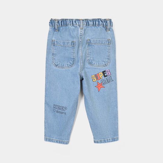 Infant Boys Denim rigid Pant Fast To Future-LT.Blue
