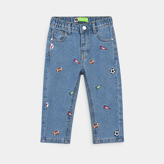 Infant Boys Denim Stretch Pant Club-Light Blue