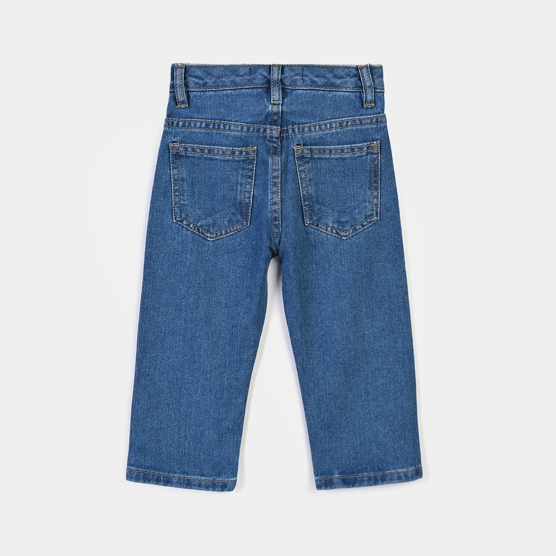 Infant Boys Denim rigid Pant Character-Mid Blue