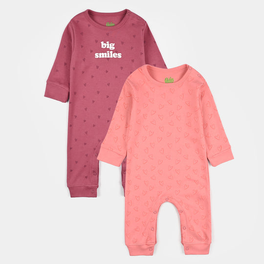 Infant Unisex Cotton Interlock Romper 2Piece Set Big Smiles
