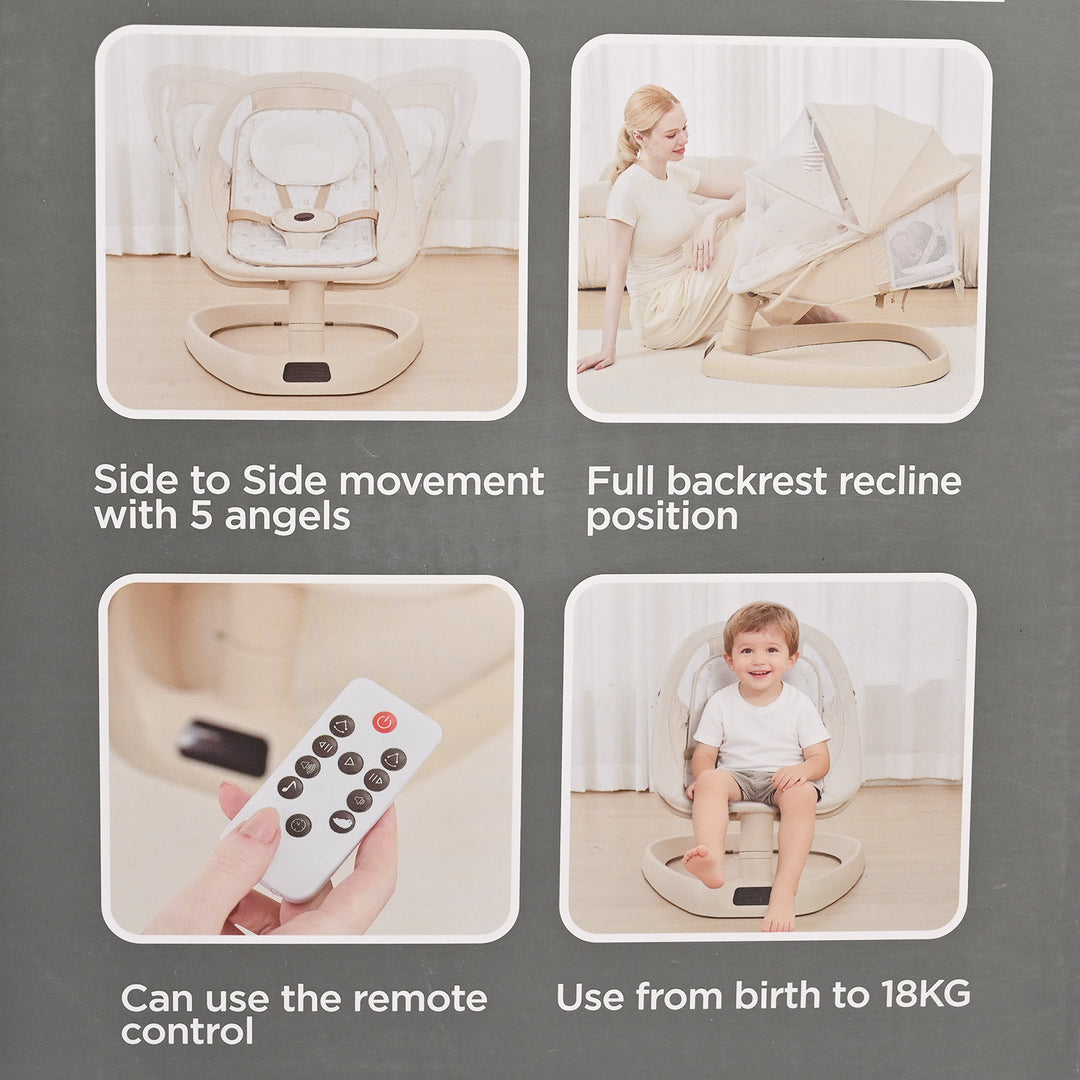 Kidilo Deluxe 3-in-1 Electric Auto Swing & Bassinet