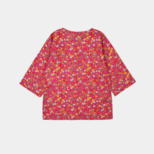 Infant Girls Cotton Printed 2Pcs Chintz-Pink