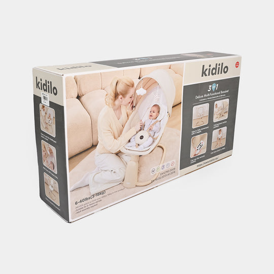 Kidilo 3-in-1 Deluxe Multi-Functional Bassinet & Electric Swing