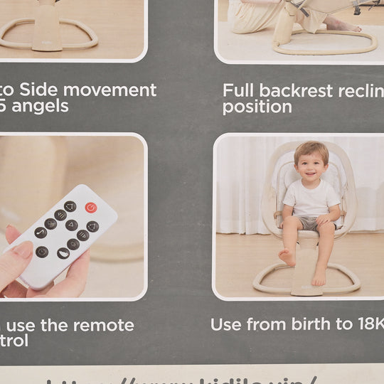 Kidilo 3-in-1 Deluxe Multi-Functional Bassinet & Electric Swing