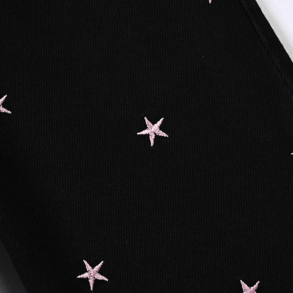 Infant Girls Denim rigid Pant Stars-BLACK