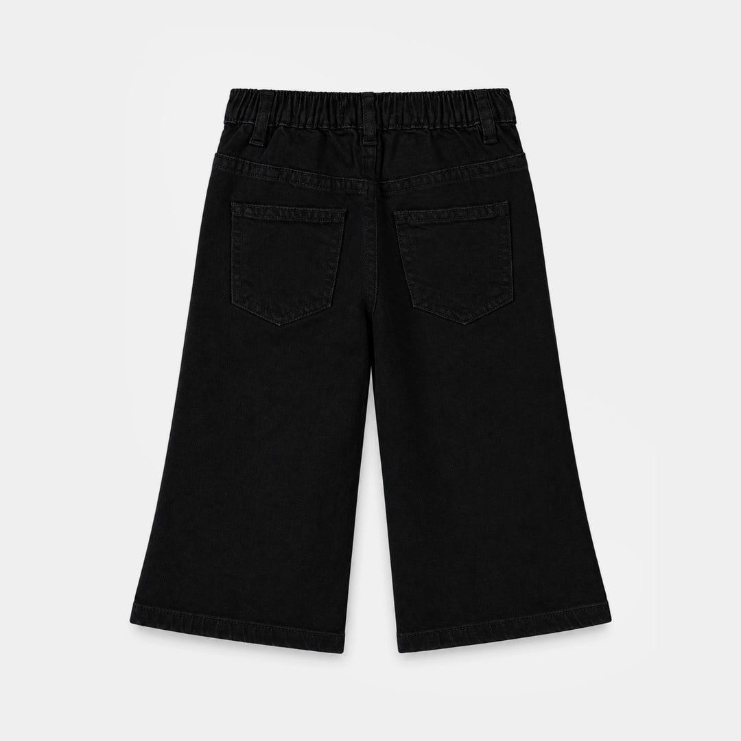 Infant Girls Denim rigid Pant Stars-BLACK