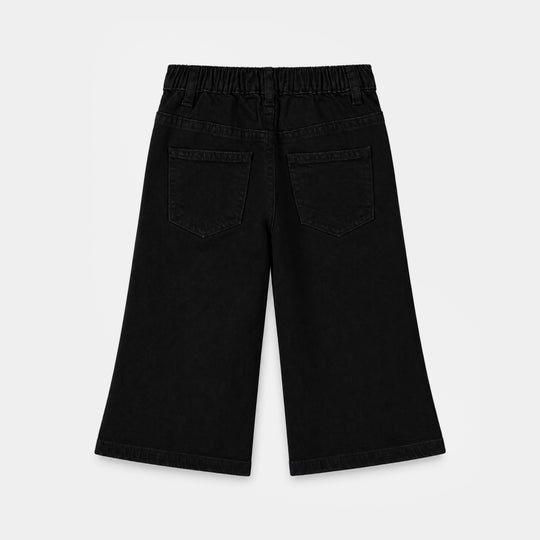 Infant Girls Denim rigid Pant Stars-BLACK