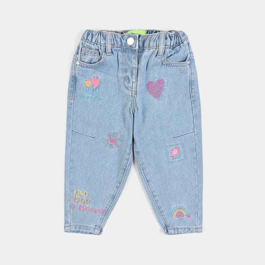 Infant Girls Denim rigid Pant Little Rainbow-Light Blue