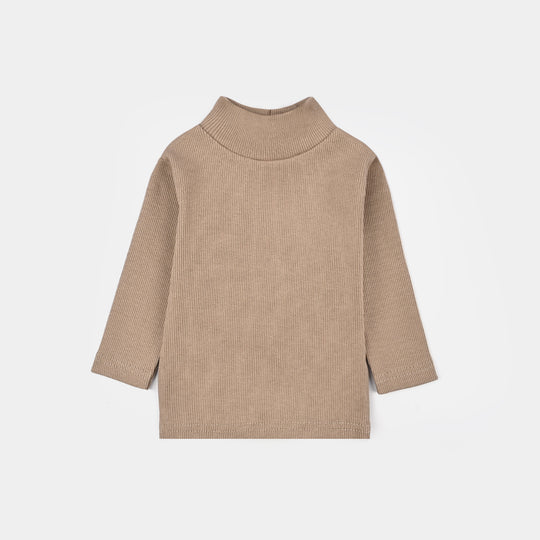 Infant Boys 2x1 Rib Turtle Neck - Khaki