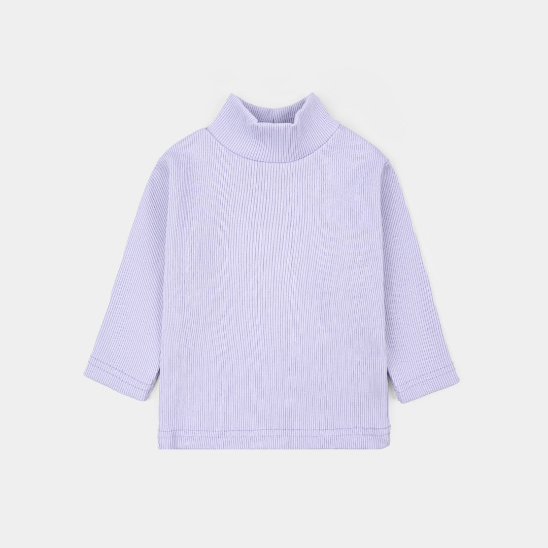 Infant Girls 2x1 Rib Turtle Neck - Lilac