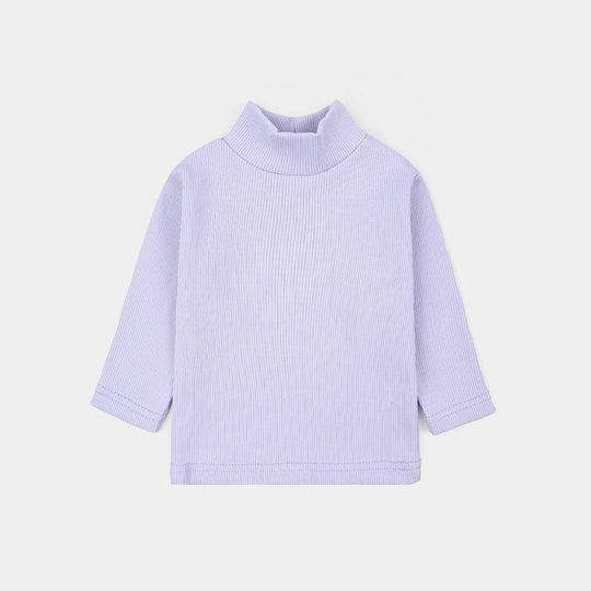 Infant Girls 2x1 Rib Turtle Neck - Lilac