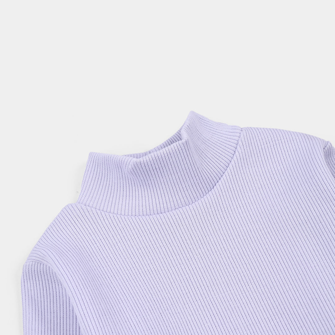 Infant Girls 2x1 Rib Turtle Neck - Lilac