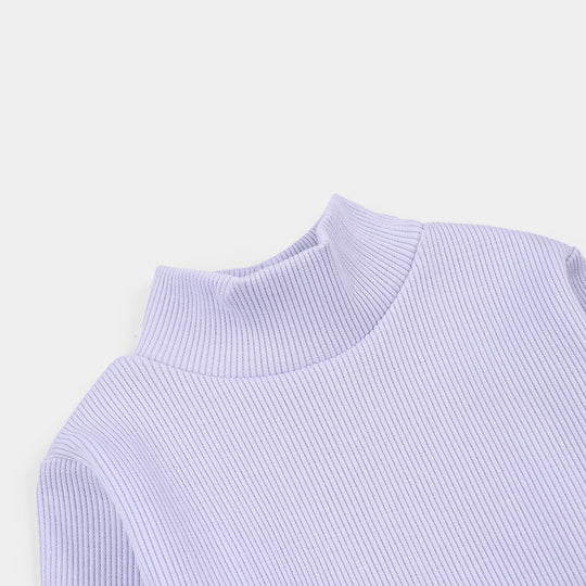 Infant Girls 2x1 Rib Turtle Neck - Lilac