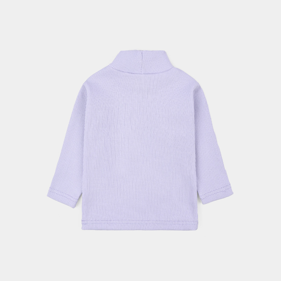 Infant Girls 2x1 Rib Turtle Neck - Lilac
