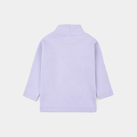 Infant Girls 2x1 Rib Turtle Neck - Lilac