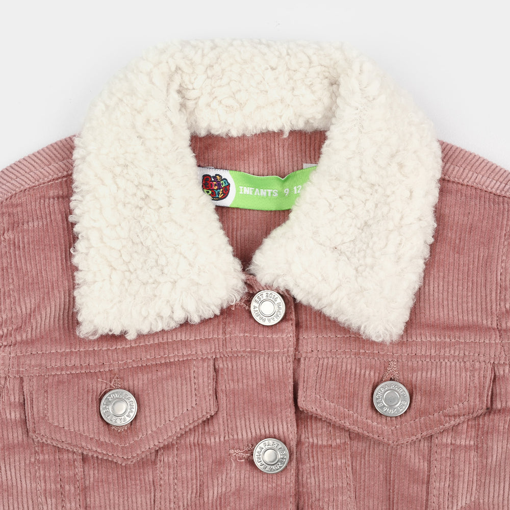 Infant Girls Corduroy Jacket - Pink