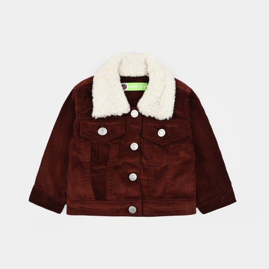 Infant Girls Corduroy Jacket - BROWN