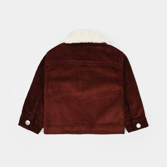 Infant Girls Corduroy Jacket - BROWN