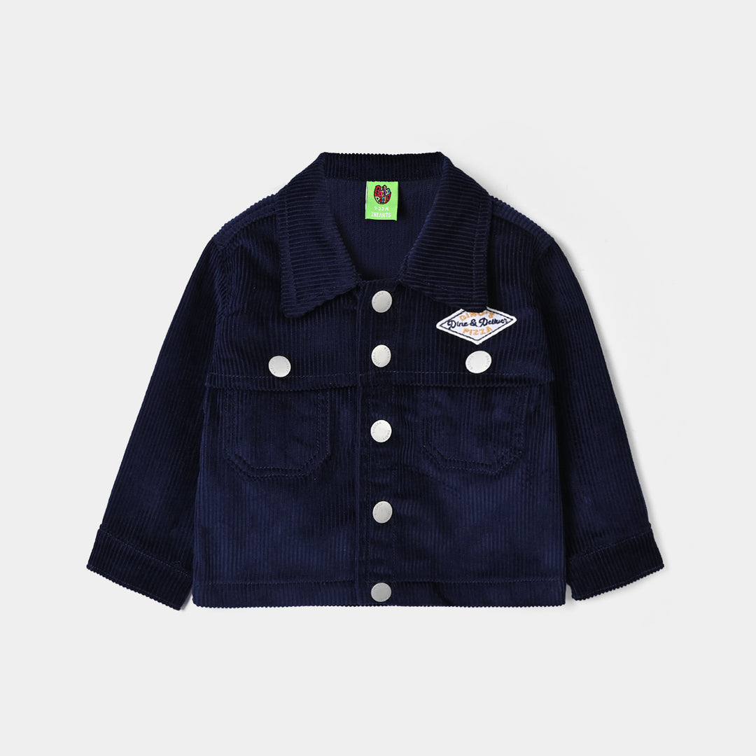 Infant Boys Corduroy Jacket DINO’S PIZZA-BLUE