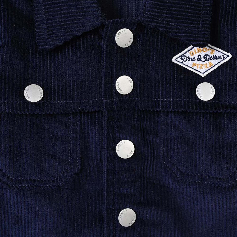 Infant Boys Corduroy Jacket DINO’S PIZZA-BLUE