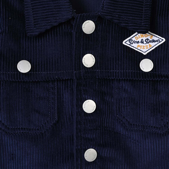 Infant Boys Corduroy Jacket DINO’S PIZZA-BLUE