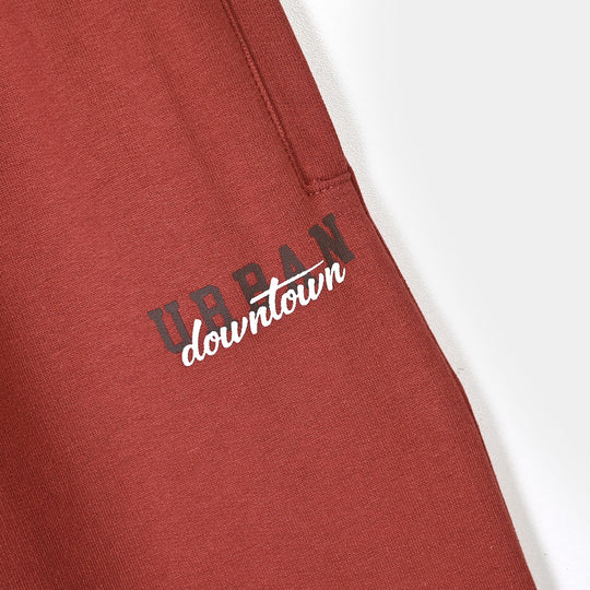Boys Cotton Terry Pyjama Urban Downtown- Red