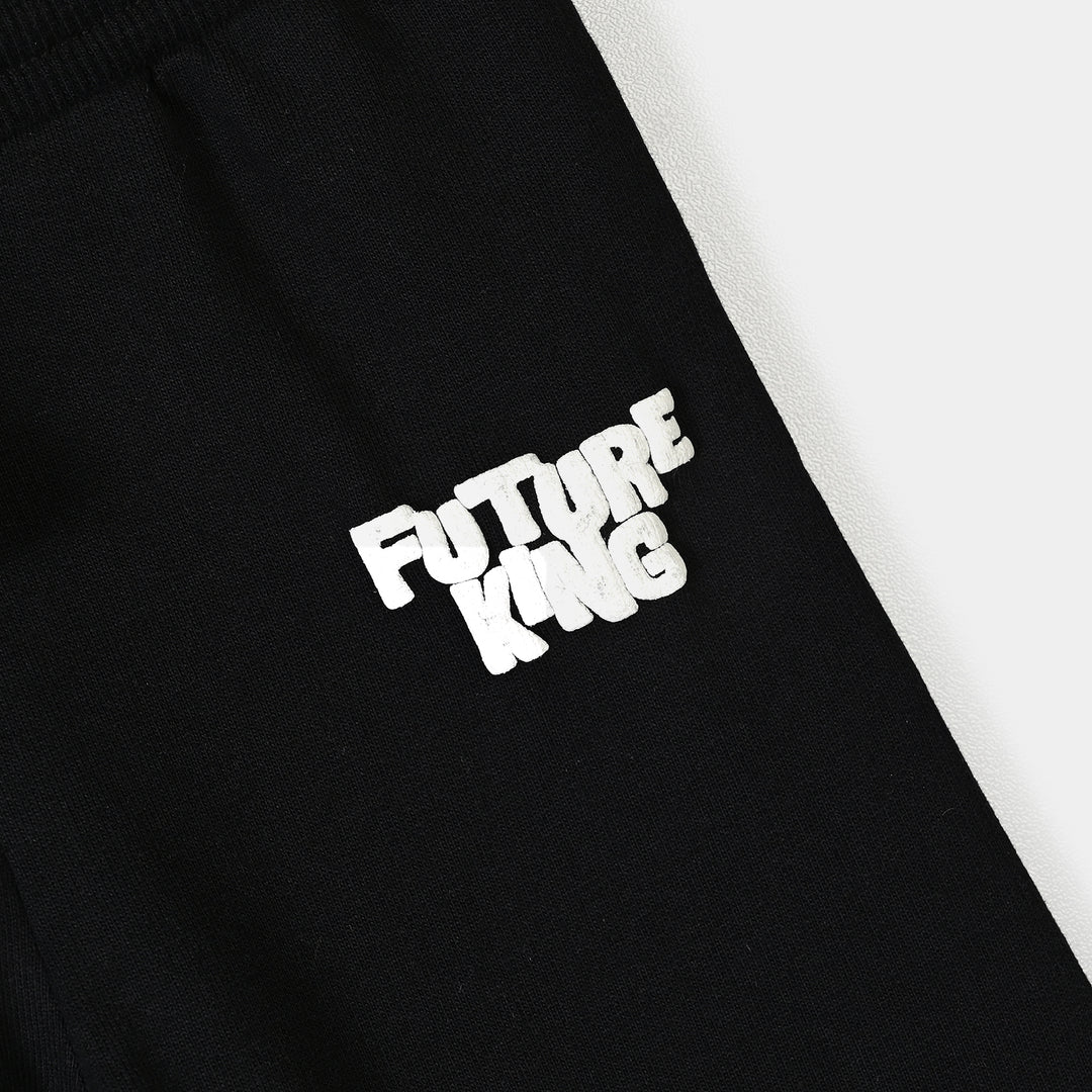 Infant Boys Cotton Terry Pyjama Future King-BLACK