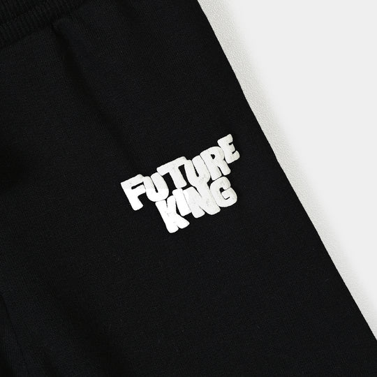Infant Boys Cotton Terry Pyjama Future King-BLACK