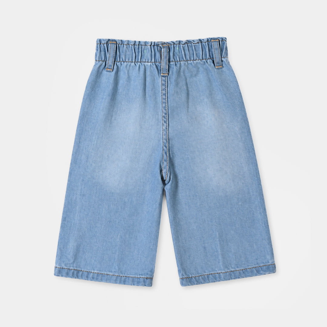 Infant Girls Denim rigid Pant Hearts-LT.Blue