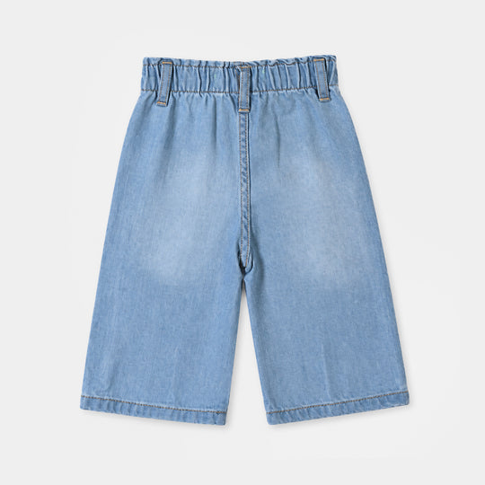 Infant Girls Denim rigid Pant Hearts-LT.Blue