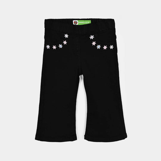 Infant Girls Denim Stretch Pant Blossom-BLACK