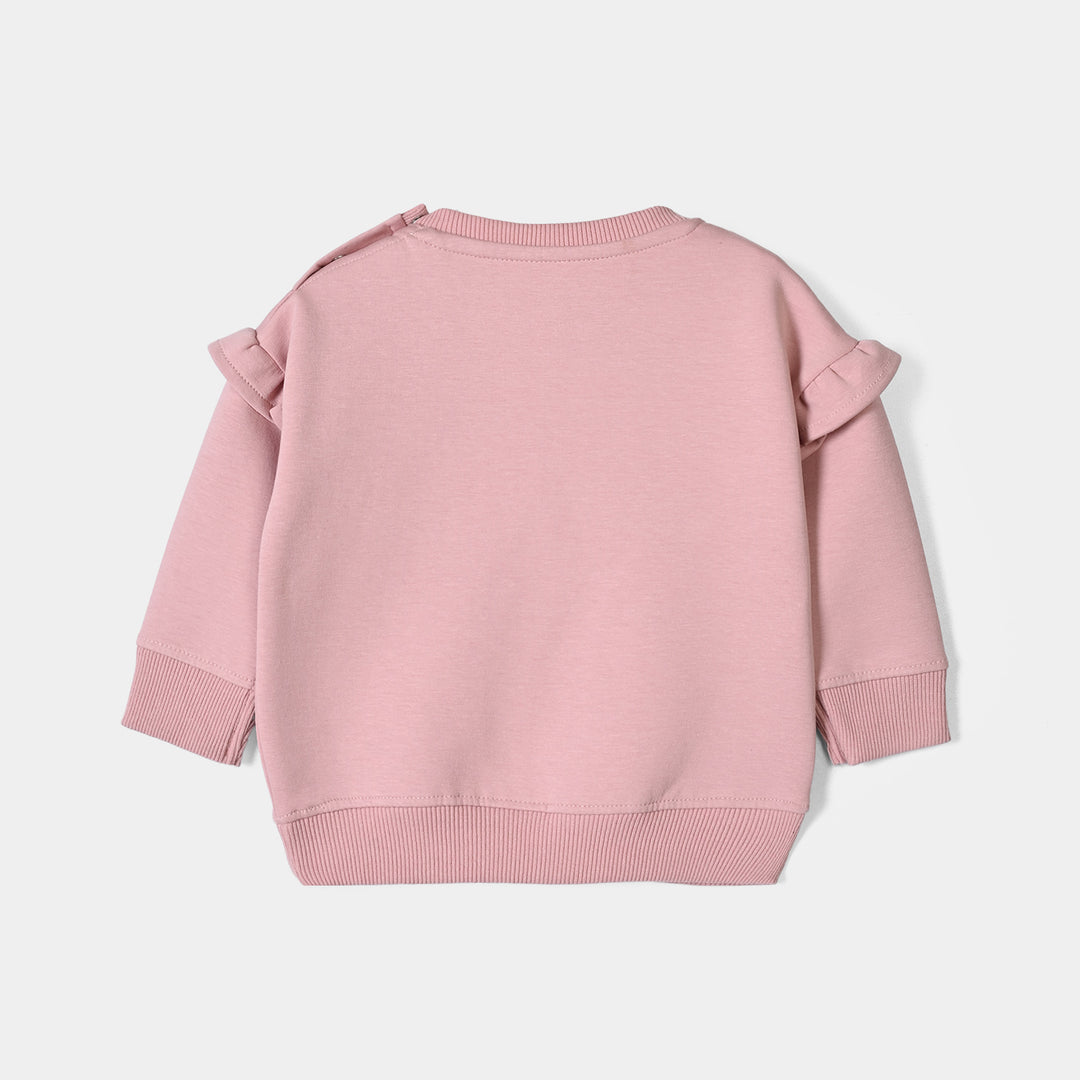 Infant Girls Scuba Sweatshirt Little Dreamer-Pink