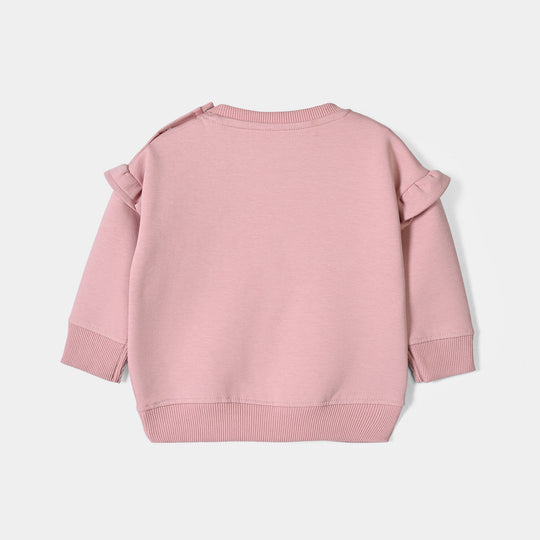 Infant Girls Scuba Sweatshirt Little Dreamer-Pink