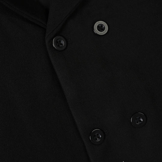 Girls Wool Trench Coat-Black