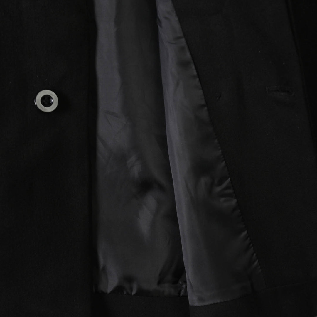Girls Wool Trench Coat-Black