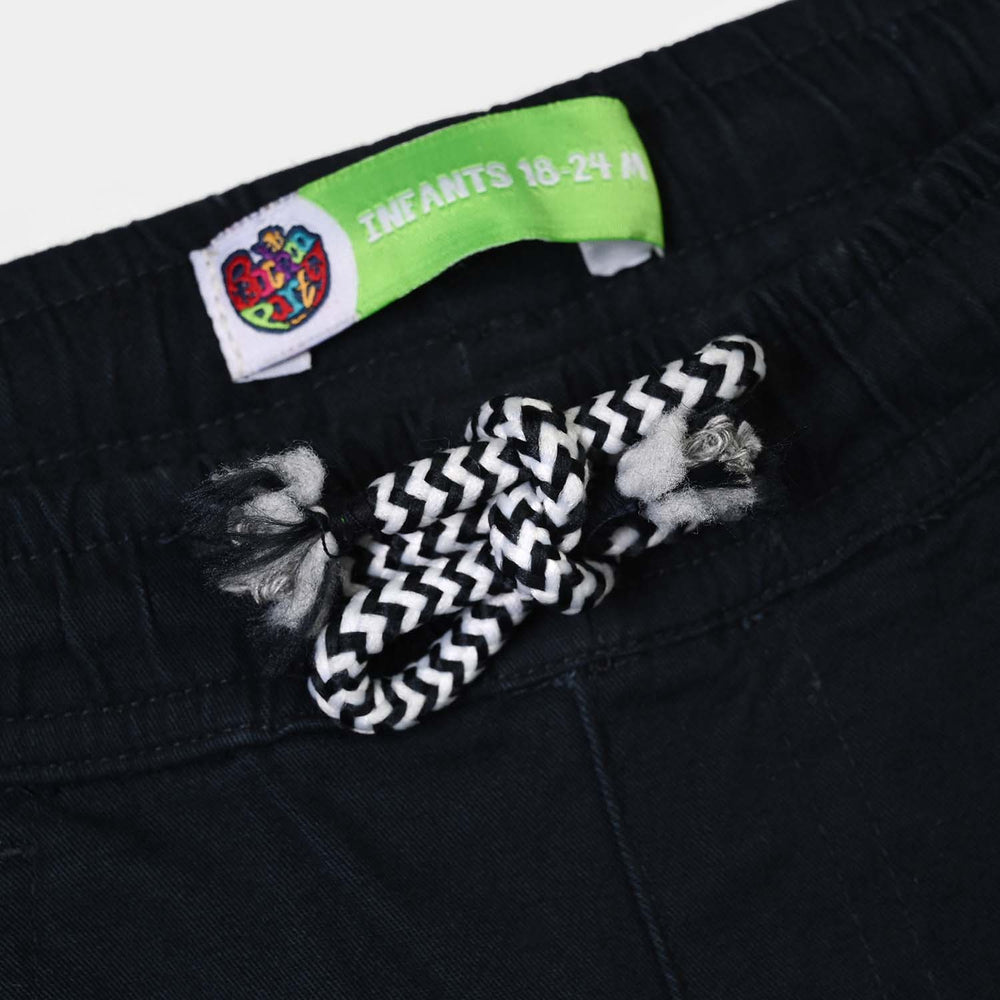 Infant Boys Cotton Twill Pant Awesome Day-BLACK