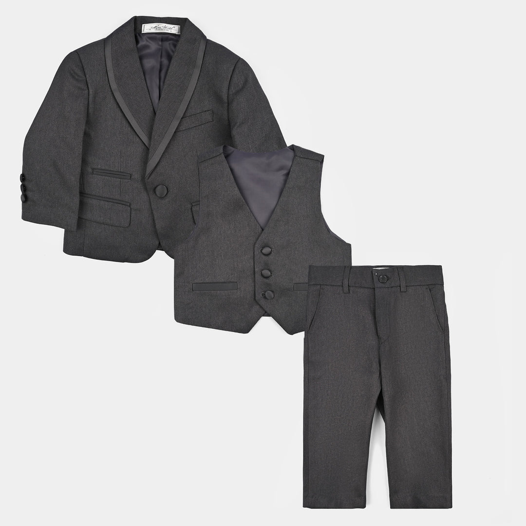 Boys Cotton, Polyester Coat Pant-D.Grey