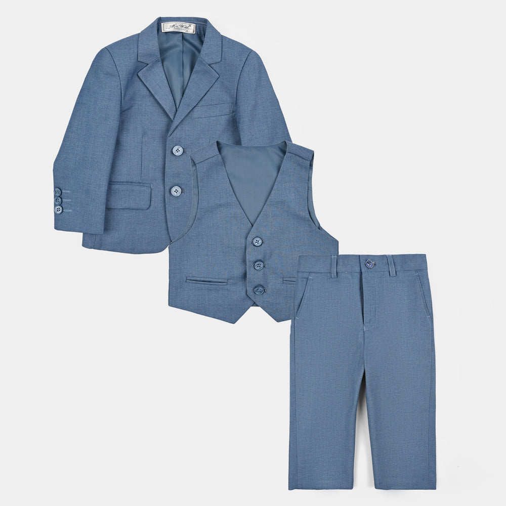 Boys Cotton, Polyester Coat Pant-Blue