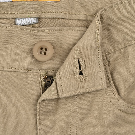 Boys Cotton Twill Pant British Khaki-BEIGE