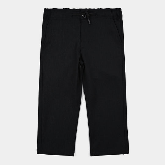 Boys Cotton Twill Pant Poly-BLACK