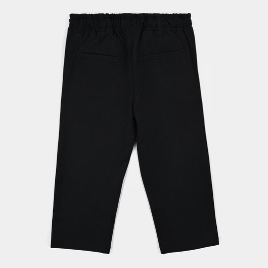 Boys Cotton Twill Pant Poly-BLACK