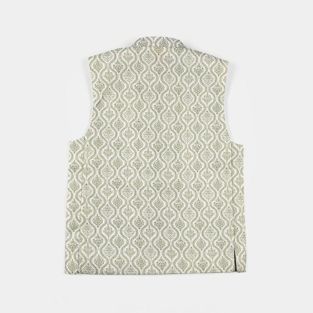Boys Poly Viscose Waistcoat (Rangreez Off White)