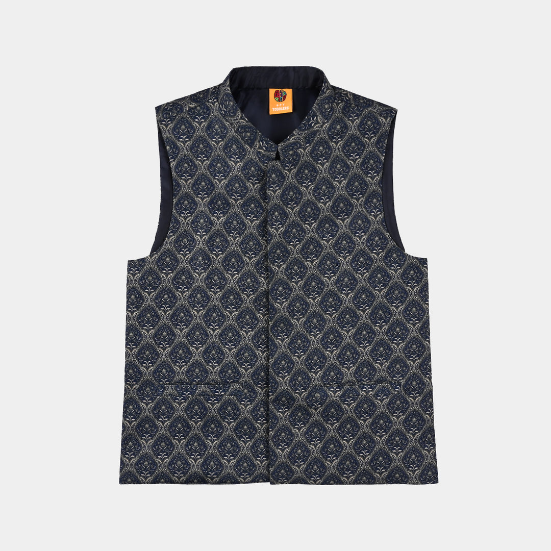 Boys Poly Viscose Waistcoat - Navy