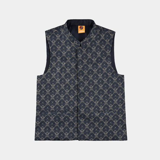 Boys Poly Viscose Waistcoat - Navy