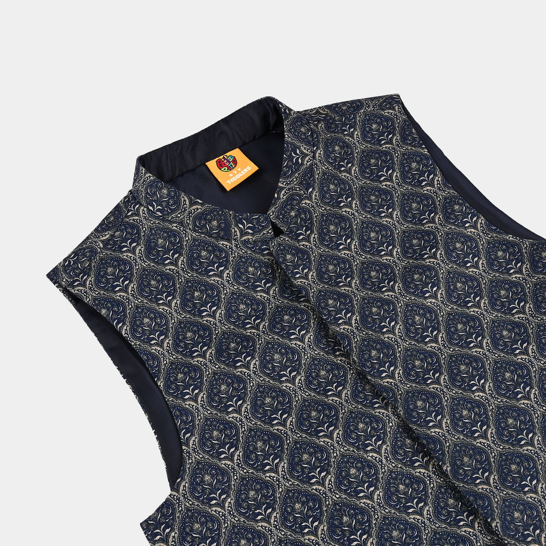Boys Poly Viscose Waistcoat - Navy